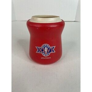 Vintage Super Bowl 26 (XXVI) Koozie, Red, Minneapolis Metrodome 1992